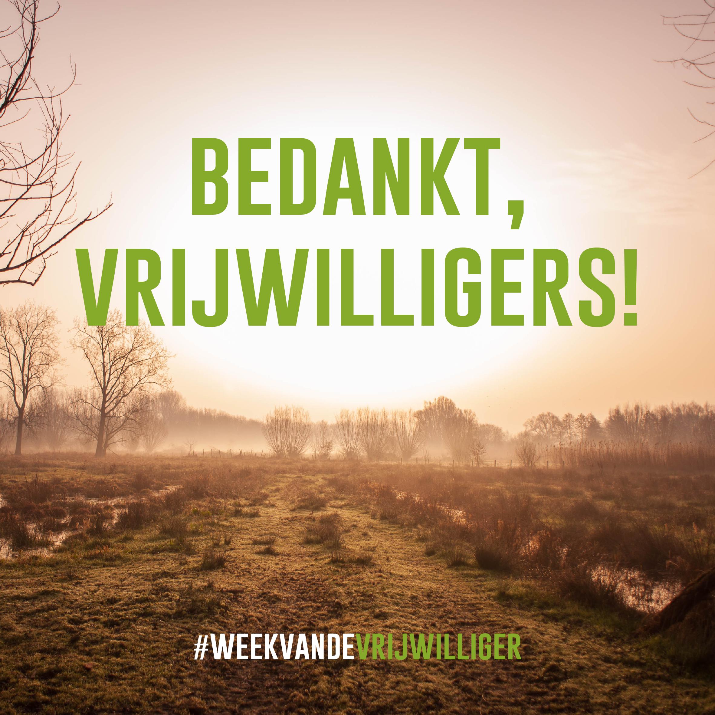 bedankt vrijwilliger